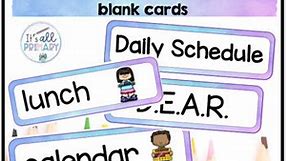 Daily Classroom Schedule Cards with Visuals