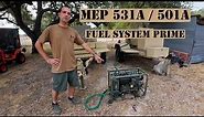 MEP 531A & 501A - Priming fuel system