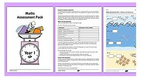 Year 1 Maths Assessment Pack Term 1