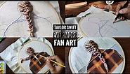 Evermore embroidery fan art | Taylor Swift | Embroidery tutorial