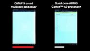 TI OMAP5 Dual-core and ARM Cortex-A9 (Tegra3) Quad-core