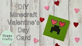 DIY Minecraft Valentine’s Day Card