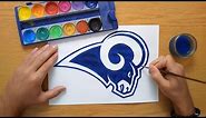 How to draw the old Los Angeles Rams logo - NFL