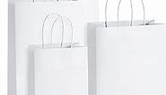 BagDream Kraft Paper Bags 5x3x8& 8x4.25x10& 10x5x13 25 Pcs Each, White Gift Bags with Handles, Craft Bags, Merchandise Bags, Retail Bags, 100% Recyclable Paper Sacks