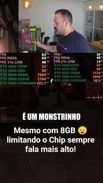RTX 5050 VS RTX 5060 o poder das placas com 8GB de vram ! #rtx5050 #rtx5060