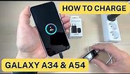 How to CHARGE Samsung Galaxy A34 & A54