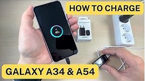 How to CHARGE Samsung Galaxy A34 & A54