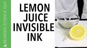 Lemon Juice Invisible Ink (Chemistry)