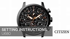 Citizen Watch Setting Instruction — U680