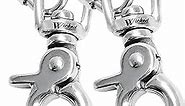 WICKED 316 Stainless Steel 3 1/2” Swivel Eye Trigger Snap Hook and Quick Link - Set of 2 Each