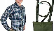 Urine Drainage Bag Holder with Catheter Tube Cover & Adjustable Strap - Olive