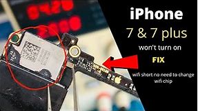 iPhone 7 Won't Turn On Wifi Ic Short Fix!without change wifi ic
