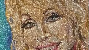 Dolly Parton Glitter Portrait