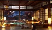 Japanese Onsen - Water Sounds with Piano, Flute and Koto Music for Sleep, Meditation, Study