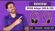 EPOS Adapt 260 & 230 Bluetooth Wireless Headset In-Depth Review - LIVE MIC TEST!
