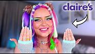I spent $300 at Claire's for this makeover HAHAHA