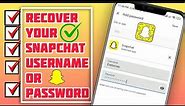 How to find out the forgotten username and password of Snapchat account