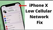 iPhone X weak cellular network Fix!Fix Poor network no service on iPhone 2021.