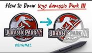 How to Draw Jurassic Park 3 logo (Spinosaurus dinosaur bones) easy Step By Step