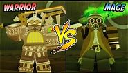 MAGE VS WARRIOR WHO IS BETTER? IN NEW MAP STEAMPUNK SEWERS DUNGEON QUEST ROBLOX