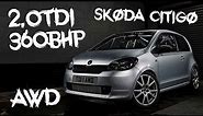 2.0 TDI 360BHP AWD! SKODA CITIGO TRACK WEAPON!!