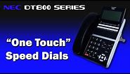 NEC DT800 Series | "One Touch" Speed Dials | MF Telecom Services