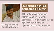 Consumer buying decision process (5 Steps) / Five stages of Consumer buying decision process