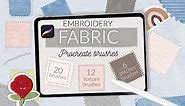 Fabric embroidery stitches Procreate brushes