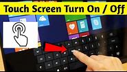 How To Disable and Enable Touchscreen in windows 10 Very Easy Dell Laptop