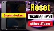 How to Reset Disabled iPad without iTunes – 3 Effective Ways