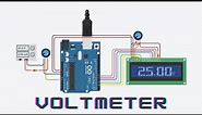 How To make Digital Voltmeter Using Arduino ||Tinkercad