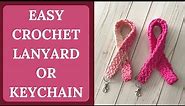 EASY CROCHET LANYARD | EASY CROCHET KEYCHAIN | Craft Fair Crochet | How to Crochet a Lanyard