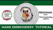 Hedgehog Embroidery Pattern Part One