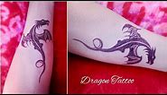 How to make a simple dragon Tattoo on hand||dragon Tattoo||Tattoo&Art By KK