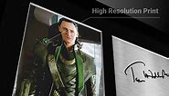 HWC Trading Tom Hiddleston Avengers Loki Gifts USL Framed Signed Printed Autograph Picture for TV Show Fans - US Letter Size