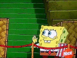 Spongebob disturbs a clam