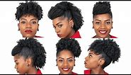 6 NATURAL HAIRSTYLES (For Medium Length Natural Hair) (Special Occasions) (4B/4C Natural Hair)