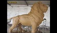 large outdoor clay mould of bronze lion sculpture for Australian Park