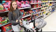 Shopping with Reborn Baby Doll in Stroller Car Seat at Walmart