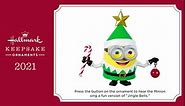 Hallmark Keepsake Christmas Ornament,Plastic 2021, Despicable Me Minion Elf, Musical