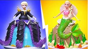 Cake Decorating Ideas - The Little Mermaid and Princess Ariel Vs Usurla Doll Cakes - So Yummy Cake