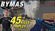 Bymas inferno game (45 kills) 7 TRIPLES ! CSGO Bymas POV