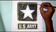 How to draw the us army logo (logo drawing)