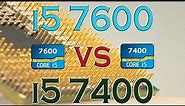 i5 7600 vs i5 7400 - BENCHMARKS / GAMING TESTS REVIEW AND COMPARISON / Kaby Lake vs Kaby Lake /