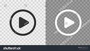 Play Button Icons On Transparent Backdrop Stock Vector (Royalty Free) 1896010114 | Shutterstock