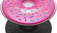 Pink Donut Funny Food Pop Grip For Doughnut Lovers Only! PopSockets PopGrip: Swappable Grip for Phones & Tablets PopSockets Standard PopGrip
