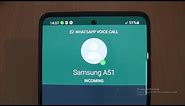 WhatsApp Fake on Samsung Galaxy A51 incoming call via Fake call