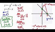 Solving Linear-Quadratic Systems of Equations Graphically