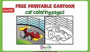 Free Printable Cartoon Car Coloring Pages for kids ⋆ BelarabyApps