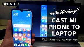 How to cast Xiaomi Phone to Laptop 2023 Windows 10 Pc [100% Working]